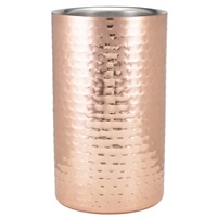 Click for a bigger picture.GenWare Hammered Copper Plated Wine Cooler