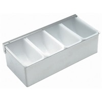 Click for a bigger picture.GenWare 4 Part Stainless Steel Condiment Holder