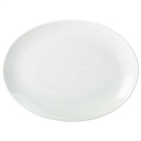 Click for a bigger picture.Genware Porcelain Oval Plate 24cm/ 9.5"