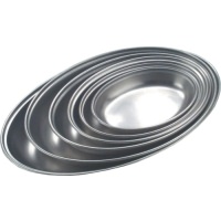 Click for a bigger picture.GenWare Stainless Steel Oval Vegetable Dish 35cm/14"
