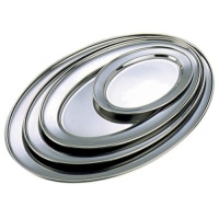 Click for a bigger picture.GenWare Stainless Steel Oval Flat 25.5cm/ 10"