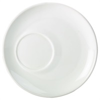 Click for a bigger picture.Genware Porcelain Offset Saucer 17cm/6.75"