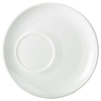 Click for a bigger picture.Genware Porcelain Offset Saucer 17cm/6.75"