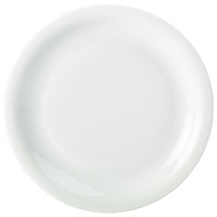 Click for a bigger picture.Genware Porcelain Narrow Rim Plate 22cm/8.5"