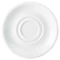 Click for a bigger picture.Genware Porcelain Double Well Saucer 15cm/6"