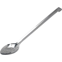 Click for a bigger picture.S/St.Perforated Spoon 350mm With Hook Handle