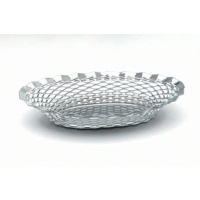 Click for a bigger picture.S/St.Oval Basket 9.1/2"X7"