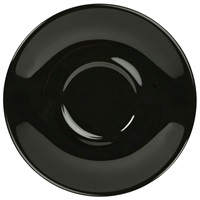 Click for a bigger picture.Genware Porcelain Black Saucer 12cm/4.75"
