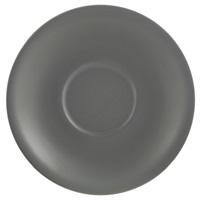 Click for a bigger picture.Genware Porcelain Matt Grey Saucer 12cm/4.75"