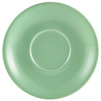 Click for a bigger picture.Genware Porcelain Green Saucer 13.5cm/5.25"