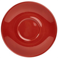 Click for a bigger picture.Genware Porcelain Red Saucer 13.5cm/ 5.25"