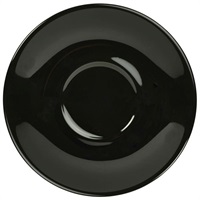 Click for a bigger picture.Genware Porcelain Black Saucer 16cm/6.25"