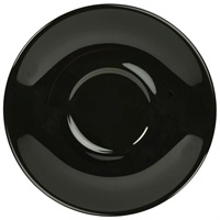 Click for a bigger picture.Genware Porcelain Black Saucer 16cm/ 6.25"