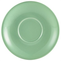 Click for a bigger picture.Genware Porcelain Green Saucer 16cm/6.25"
