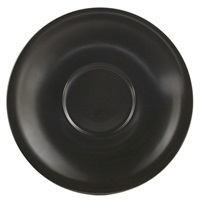 Click for a bigger picture.Genware Porcelain Matt Black Saucer 16cm/6.25"