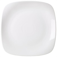 Click for a bigger picture.Genware Porcelain Rounded Square Plate 21cm/8.25"