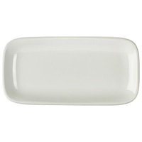 Click for a bigger picture.Genware Porcelain Rounded Rectangular Plate 24.5 x 12.5cm/9.75 x 5"