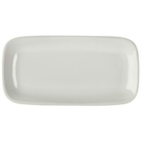 Click for a bigger picture.Genware Porcelain Rounded Rectangular Plate 29.5 x 15cm/ 11.5 x 6"