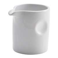 Click for a bigger picture.Genware Porcelain Pinched Solid Milk Jug 8.5cl/3oz