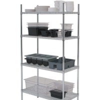 Click for a bigger picture.GenWare 4 Tier Wire Racking 122 x 45 x 183cm