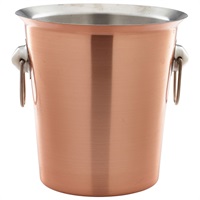 Click for a bigger picture.GenWare Copper Plated Wine Bucket With Ring Handles