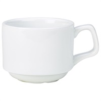 Click for a bigger picture.Genware Porcelain Stacking Cup 20cl/ 7oz