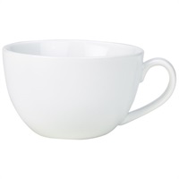 Click for a bigger picture.Genware Porcelain Bowl Shaped Cup 17.5cl/6oz