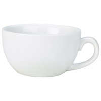 Click for a bigger picture.Genware Porcelain Bowl Shaped Cup 25cl/ 8.75oz
