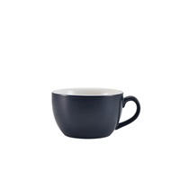 Click for a bigger picture.GenWare Porcelain Matt Blue Bowl Shaped Cup 25cl/8.75oz