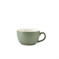 Click for a bigger picture.GenWare Porcelain Matt Sage Bowl Shaped Cup 25cl/8.75oz