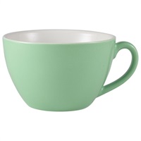 Click for a bigger picture.Genware Porcelain Green Bowl Shaped Cup 34cl/12oz