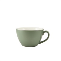 Click for a bigger picture.GenWare Porcelain Matt Sage Bowl Shaped Cup 34cl/12oz