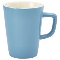 Click for a bigger picture.Genware Porcelain Blue Latte Mug 34cl/12oz