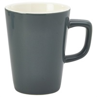 Click for a bigger picture.Genware Porcelain Grey Latte Mug 34cl/ 12oz