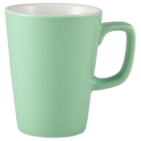 Click for a bigger picture.Genware Porcelain Green Latte Mug 34cl/12oz