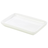 Click for a bigger picture.Genware Porcelain Deep Rectangular Dish 20 x 14 x 2.5cm/8 x 5.5 x 1"