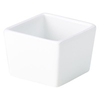 Click for a bigger picture.Genware Porcelain Square Dish 6.4 x 4.8cm/2.5 x 2"