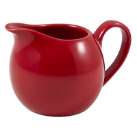 Click for a bigger picture.Genware Porcelain Red Jug 14cl/ 5oz