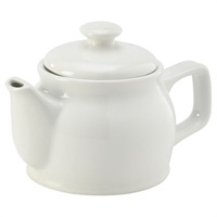 Click for a bigger picture.Genware Porcelain Teapot 31cl/ 11oz