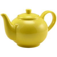 Click for a bigger picture.Genware Porcelain Yellow Teapot 45cl/15.75oz