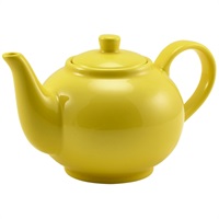 Click for a bigger picture.Genware Porcelain Yellow Teapot 45cl/ 15.75oz