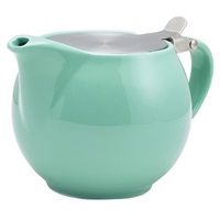 Click for a bigger picture.GenWare Porcelain Green Teapot with St/St Lid & Infuser 50cl/17.6oz