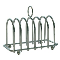 Click for a bigger picture.Chrome Horseshoe 6 Slice Toast Rack