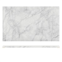 Click for a bigger picture.White Marble Agra Melamine GN1/1 Slab 53 x 32.5cm