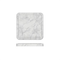 Click for a bigger picture.White Marble Agra Melamine Tray 23 x 23cm
