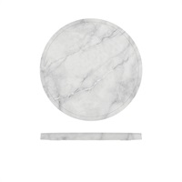 Click for a bigger picture.White Marble Agra Melamine Round Slab 28.5cm