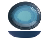 Click for a bigger picture.Azure Blue Atlantis Melamine Oval Bowl 38 x 32.5 x 7cm