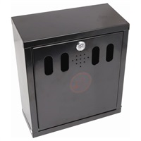 Click for a bigger picture.Genware Black Wall-Mounted Outdoor Ashtray