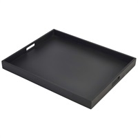 Click for a bigger picture.Solid Black Butlers Tray 53.5 x 42.5 x 4.5cm