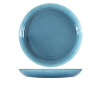 Click for a bigger picture.Light Blue Glazed Melamine Casablanca Bowl 38 x 4.5cm